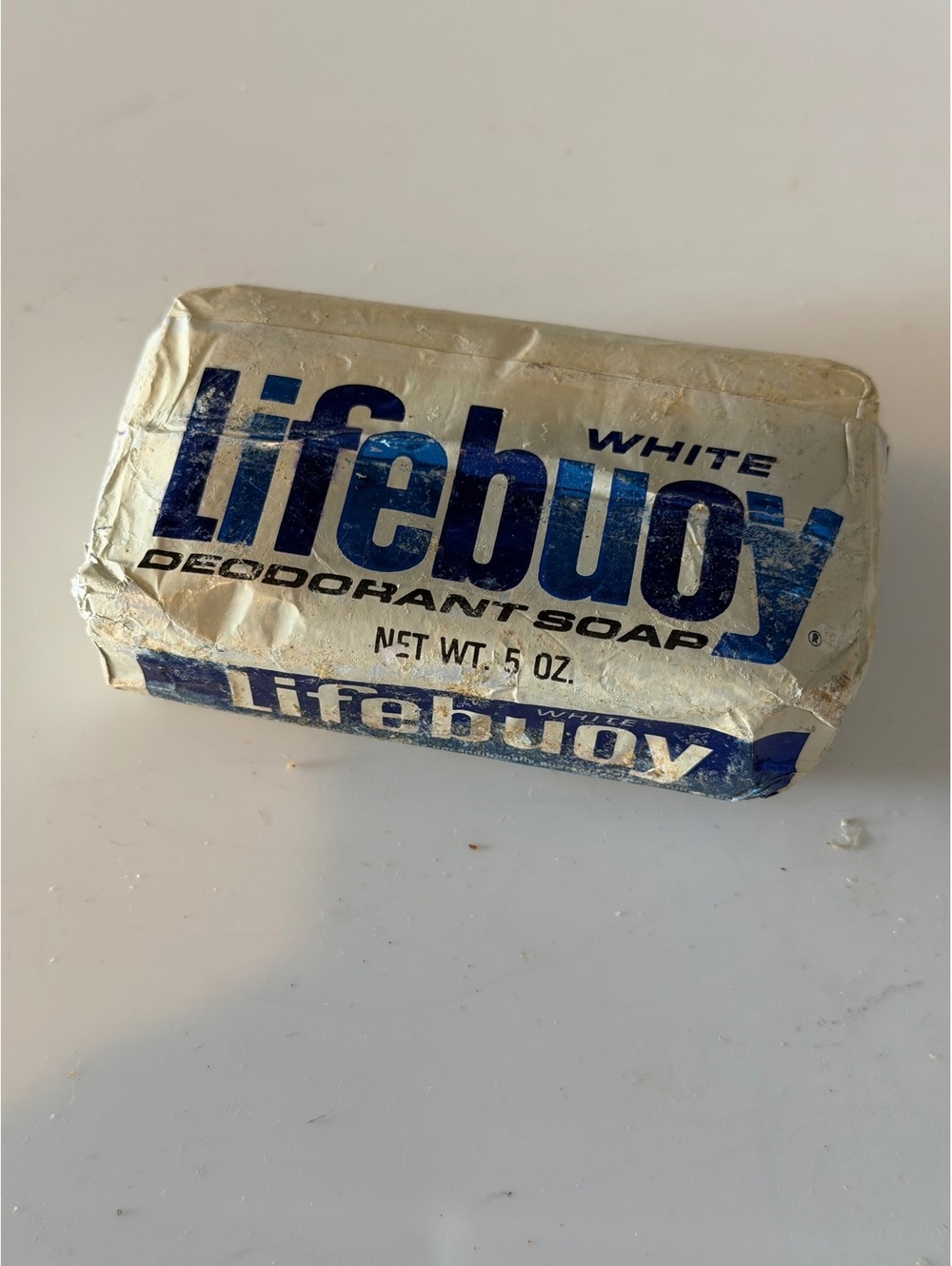 Vintage Lifebuoy White Deodorant Soap Bar 5 oz Bath Size